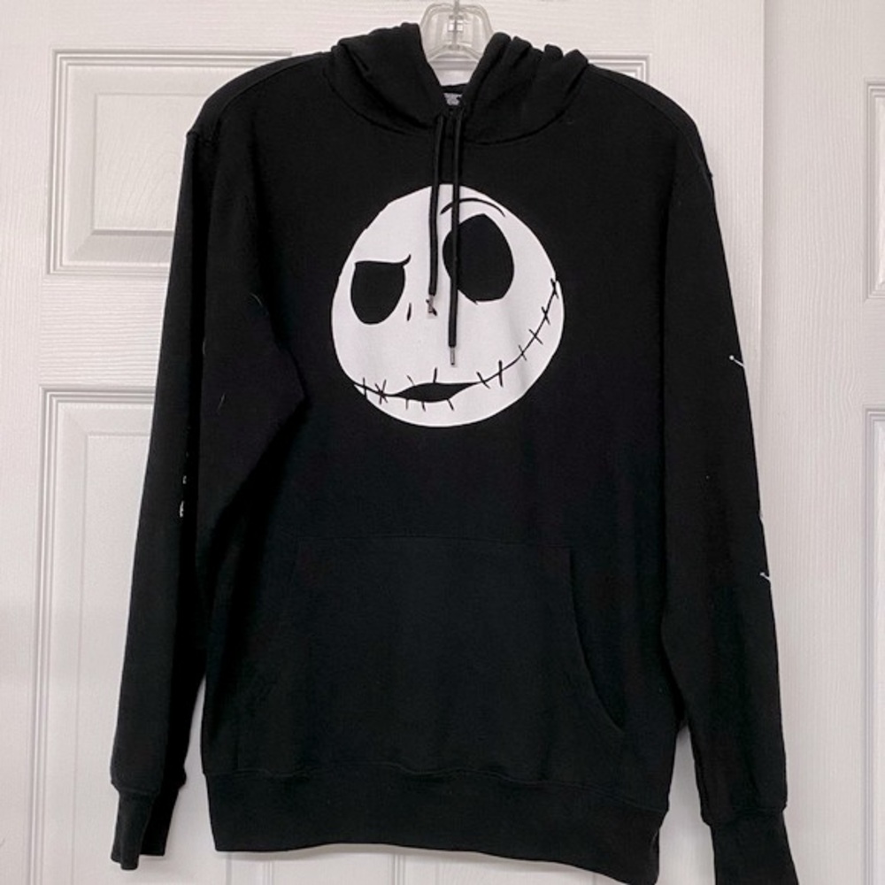Nightmare Before Christmas Jack Skellington Hoodie Disney Store Pullover Sz M